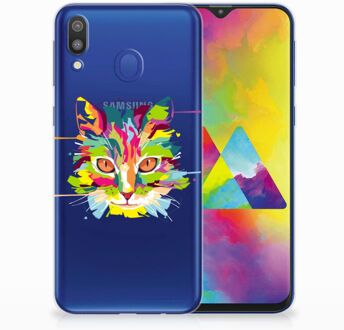 B2Ctelecom Samsung Galaxy M20 Uniek TPU Hoesje Cat Color