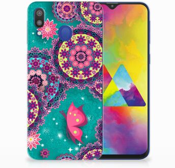 B2Ctelecom Samsung Galaxy M20 Uniek TPU Hoesje Cirkels en Vlinders