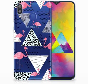 B2Ctelecom Samsung Galaxy M20 Uniek TPU Hoesje Flamingo Triangle