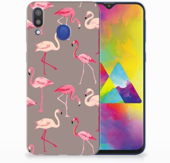 B2Ctelecom Samsung Galaxy M20 Uniek TPU Hoesje Flamingo