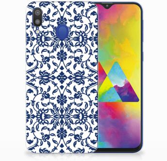 B2Ctelecom Samsung Galaxy M20 Uniek TPU Hoesje Flower Blue