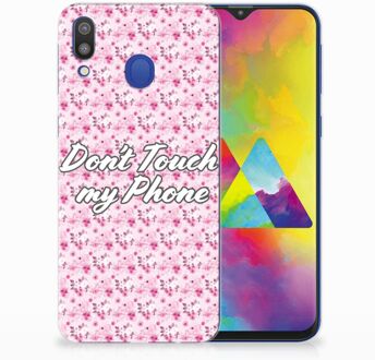 B2Ctelecom Samsung Galaxy M20 Uniek TPU Hoesje Flowers Pink DTMP