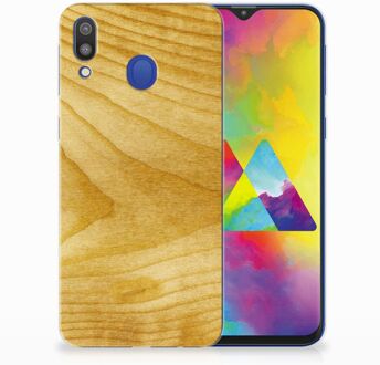 B2Ctelecom Samsung Galaxy M20 Uniek TPU Hoesje Licht Hout