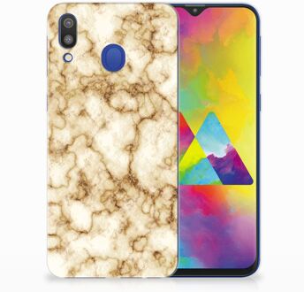 B2Ctelecom Samsung Galaxy M20 Uniek TPU Hoesje Marmer Goud