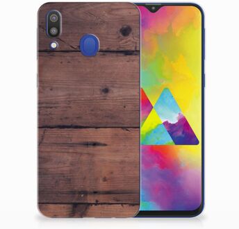 B2Ctelecom Samsung Galaxy M20 Uniek TPU Hoesje Old Wood