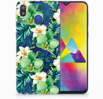 B2Ctelecom Samsung Galaxy M20 Uniek TPU Hoesje Orchidee Groen