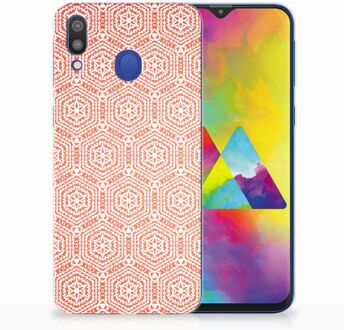 B2Ctelecom Samsung Galaxy M20 Uniek TPU Hoesje Pattern Orange