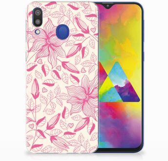 B2Ctelecom Samsung Galaxy M20 Uniek TPU Hoesje Pink Flowers