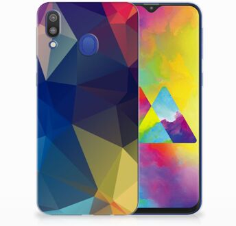 B2Ctelecom Samsung Galaxy M20 Uniek TPU Hoesje Polygon Dark