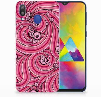 B2Ctelecom Samsung Galaxy M20 Uniek TPU Hoesje Swirl Pink