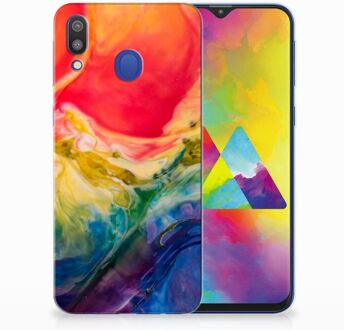 B2Ctelecom Samsung Galaxy M20 Uniek TPU Hoesje Watercolor Dark