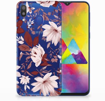 B2Ctelecom Samsung Galaxy M20 Uniek TPU Hoesje Watercolor Flowers