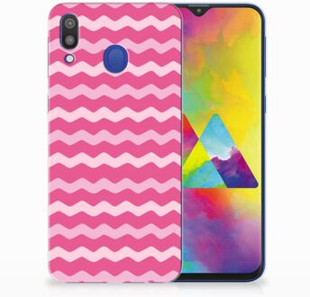 B2Ctelecom Samsung Galaxy M20 Uniek TPU Hoesje Waves Pink