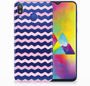 B2Ctelecom Samsung Galaxy M20 Uniek TPU Hoesje Waves Roze