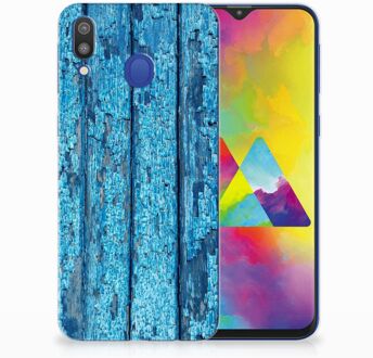 B2Ctelecom Samsung Galaxy M20 Uniek TPU Hoesje Wood Blue