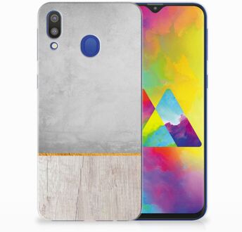 B2Ctelecom Samsung Galaxy M20 Uniek TPU Hoesje Wood Concrete