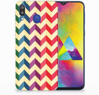 B2Ctelecom Samsung Galaxy M20 Uniek TPU Hoesje Zigzag Color