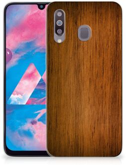 B2Ctelecom Samsung Galaxy M30 Bumper Hoesje Donker Hout