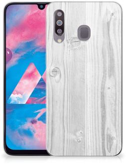 B2Ctelecom Samsung Galaxy M30 Bumper Hoesje White Wood