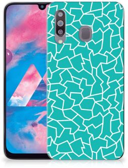 B2Ctelecom Samsung Galaxy M30 Hoesje maken Design Cracks Blue