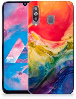 B2Ctelecom Samsung Galaxy M30 Hoesje maken Watercolor Dark