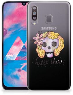 B2Ctelecom Samsung Galaxy M30 Silicone Back Case Boho Skull