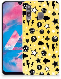 B2Ctelecom Samsung Galaxy M30 Silicone Back Case Punk Yellow