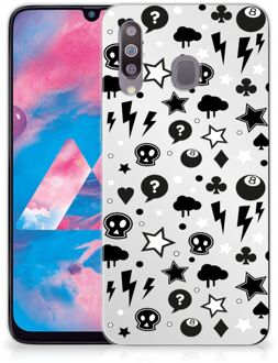 B2Ctelecom Samsung Galaxy M30 Silicone Back Case Zilver Punk