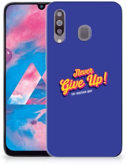 B2Ctelecom Samsung Galaxy M30 Siliconen hoesje met naam Never Give Up