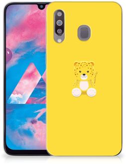 B2Ctelecom Samsung Galaxy M30 Telefoonhoesje met Naam Baby Leopard