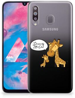 B2Ctelecom Samsung Galaxy M30 Telefoonhoesje met Naam Giraffe