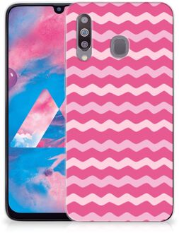 B2Ctelecom Samsung Galaxy M30 TPU bumper Waves Pink