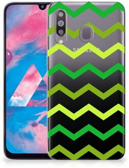 B2Ctelecom Samsung Galaxy M30 TPU bumper Zigzag Groen