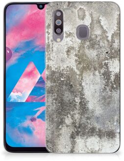 B2Ctelecom Samsung Galaxy M30 TPU Siliconen Hoesje Beton Print