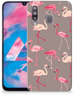 B2Ctelecom Samsung Galaxy M30 TPU Siliconen Hoesje Flamingo