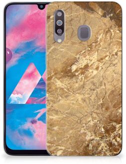 B2Ctelecom Samsung Galaxy M30 TPU Siliconen Hoesje Marmer Beige