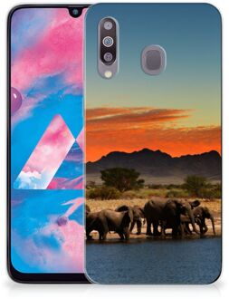 B2Ctelecom Samsung Galaxy M30 TPU Siliconen Hoesje Olifanten