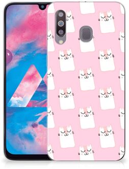 B2Ctelecom Samsung Galaxy M30 TPU Siliconen Hoesje Sleeping Cats