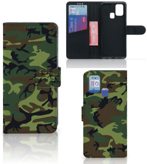 B2Ctelecom Samsung Galaxy M31 Portemonnee hoesje Army Dark