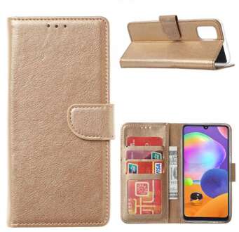 B2Ctelecom Samsung Galaxy M51 Flip Cover Goud met Standaard