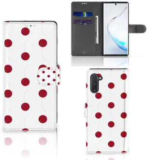 B2Ctelecom Samsung Galaxy Note 10 Book Cover Cherries