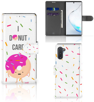 B2Ctelecom Samsung Galaxy Note 10 Book Cover Donut Roze