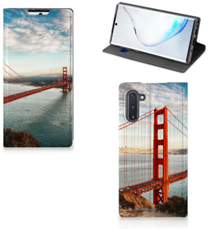 B2Ctelecom Samsung Galaxy Note 10 Book Cover Golden Gate Bridge