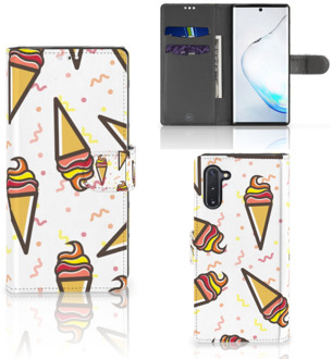 B2Ctelecom Samsung Galaxy Note 10 Book Cover Icecream