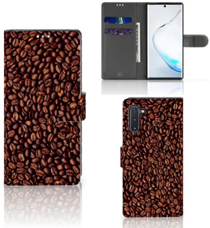 B2Ctelecom Samsung Galaxy Note 10 Book Cover Koffiebonen