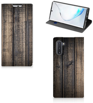 B2Ctelecom Samsung Galaxy Note 10 Book Wallet Case Steigerhout