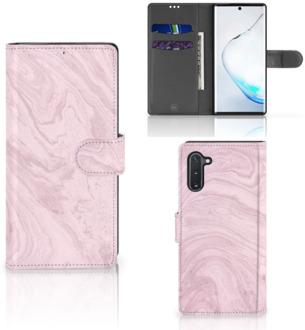 B2Ctelecom Samsung Galaxy Note 10 Bookcase Marble Roze