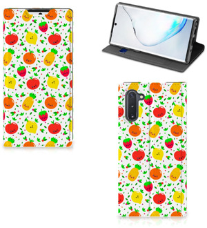 B2Ctelecom Samsung Galaxy Note 10 Flip Style Cover Fruits