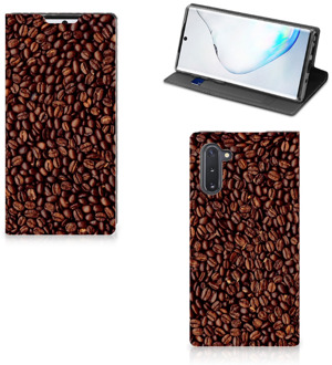 B2Ctelecom Samsung Galaxy Note 10 Flip Style Cover Koffiebonen