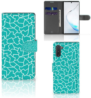 B2Ctelecom Samsung Galaxy Note 10 Hoesje Design Cracks Blue